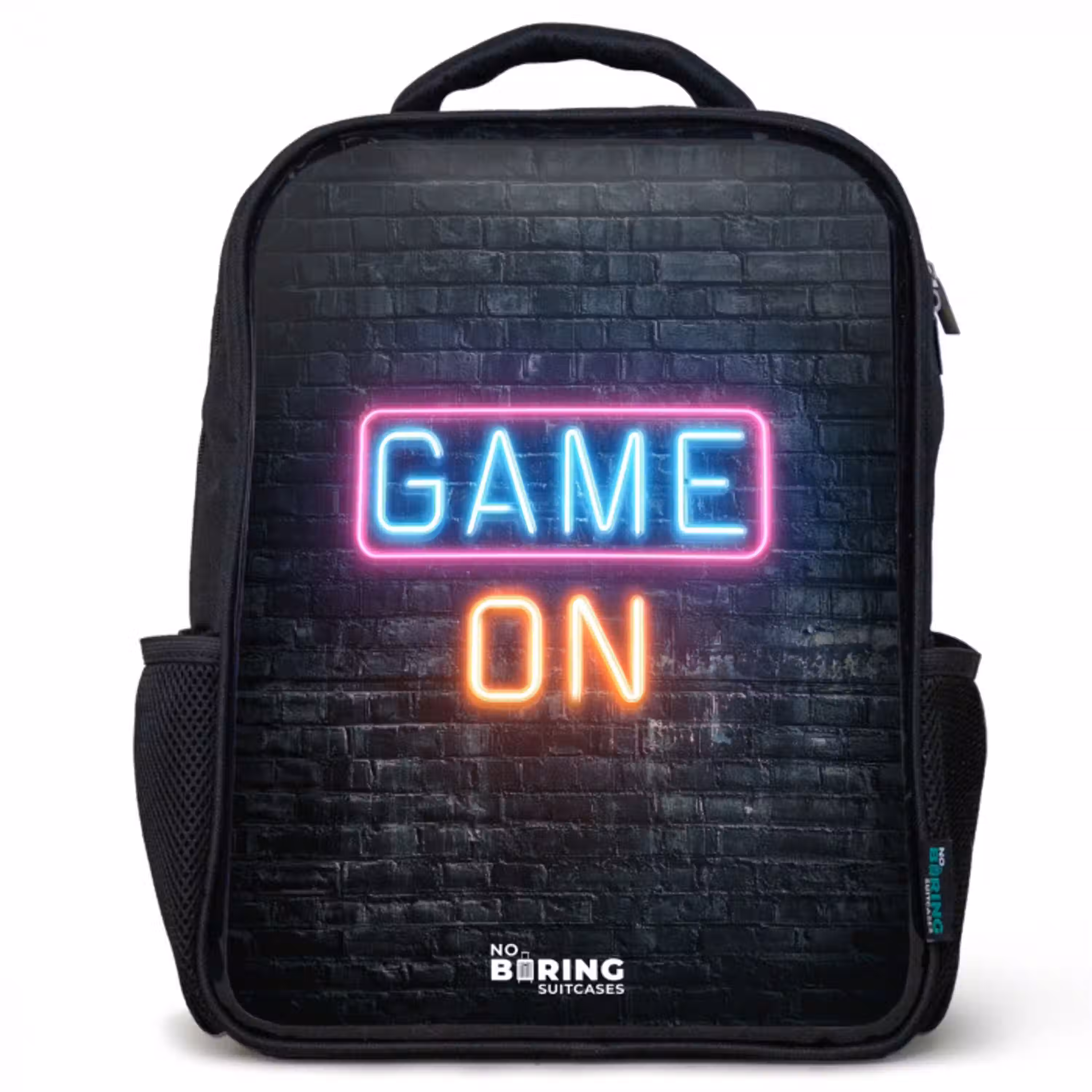 Game - Letters - Neon Rugzak - Zwart middel -3d