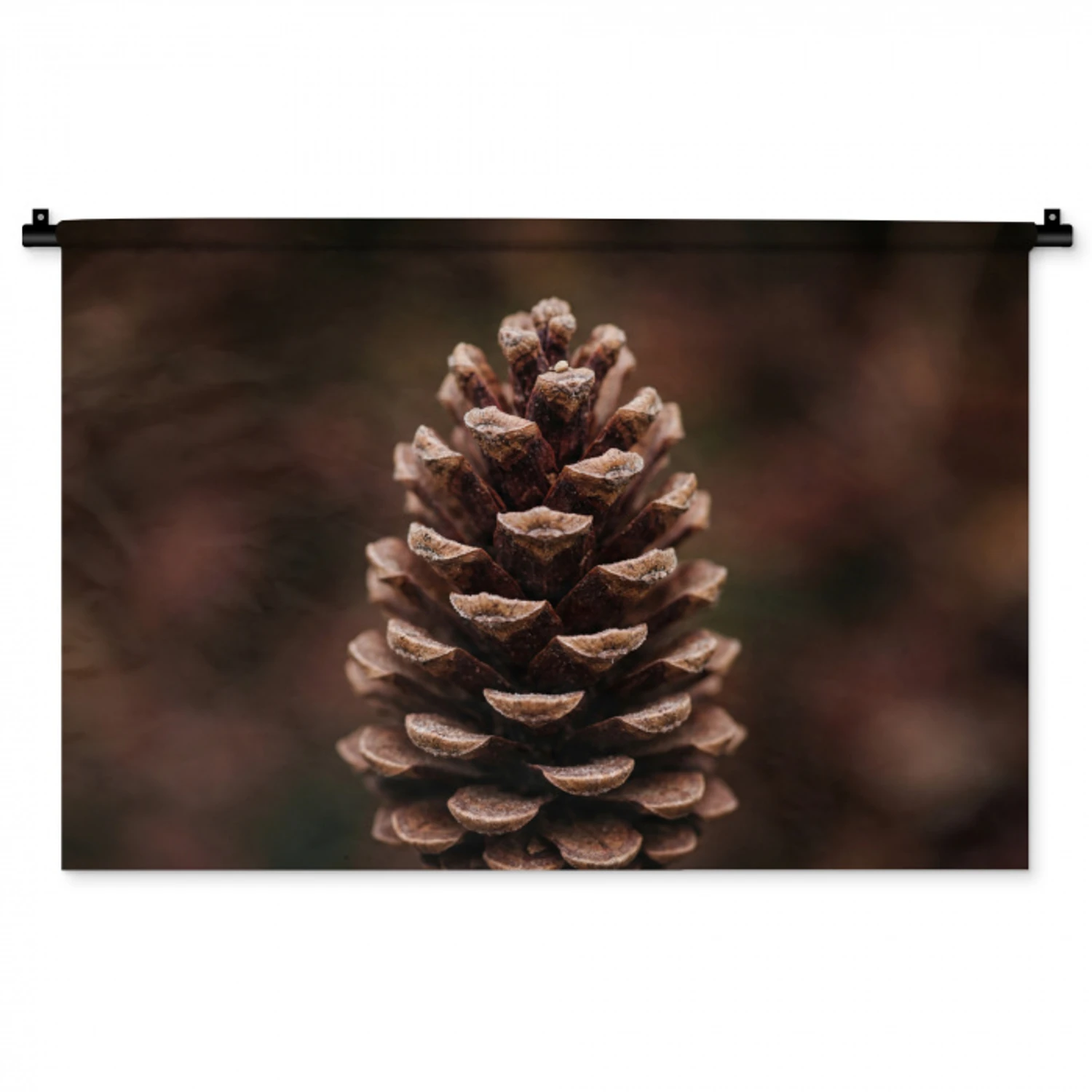 Dennenappel - Bos - Herfst - Bruin - Sfeervol Wandkleed katoen middel -zz3d