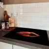 Kreeft - Oranje - Zwart - Opvallend Inductie beschermer vinyl 3mm klein -sfeer3