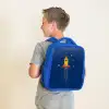 Raket - Blauw - Sterren Kinderrugzak - Blauw middel -sfeer2