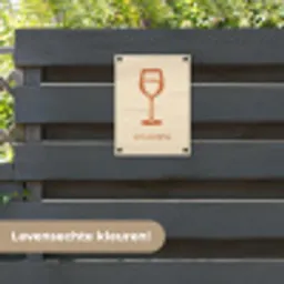 Wijn - Zomer - Quote - Oranje tuinposter los doek klein -sfeer3