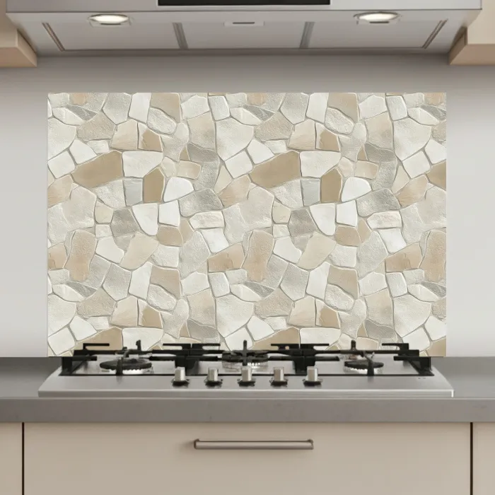Mozaïek - Stenen - Beige keuken achterwand spatscherm klein 900 -3d_website