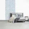 Zebra - Motief - Blauw - Wit fotobehang vinyl groot 64 -slaapkamer