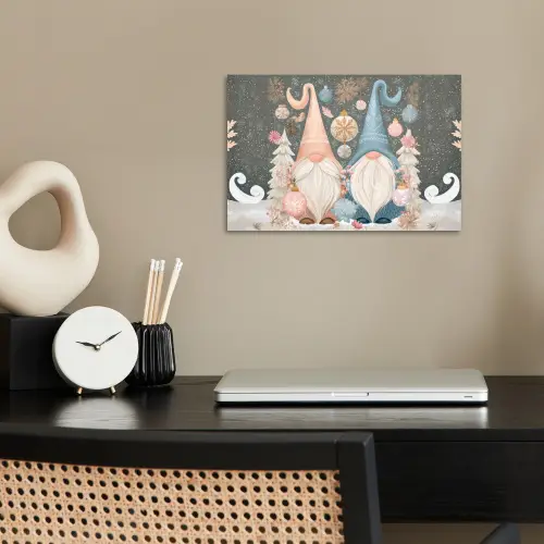 Kerst - Gnomen - Pastel poster papier klein -sfeer1