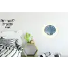 Ribbels - Blauw - Schelp Wandcirkel aluminium klein -kinderkamer