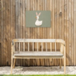 Eend - Konijnoren - Grijs Tuinposter op houten frame 2 cm dik klein -sfeer4