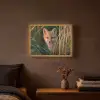 Vos - Oranje - Gras Light Box met batterij (Wandlamp) middel -sfeer4