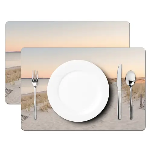 Kustlijn - Horizon - Hek Placemat vinyl groot -zzsfeer2_Kitchenyeah-website