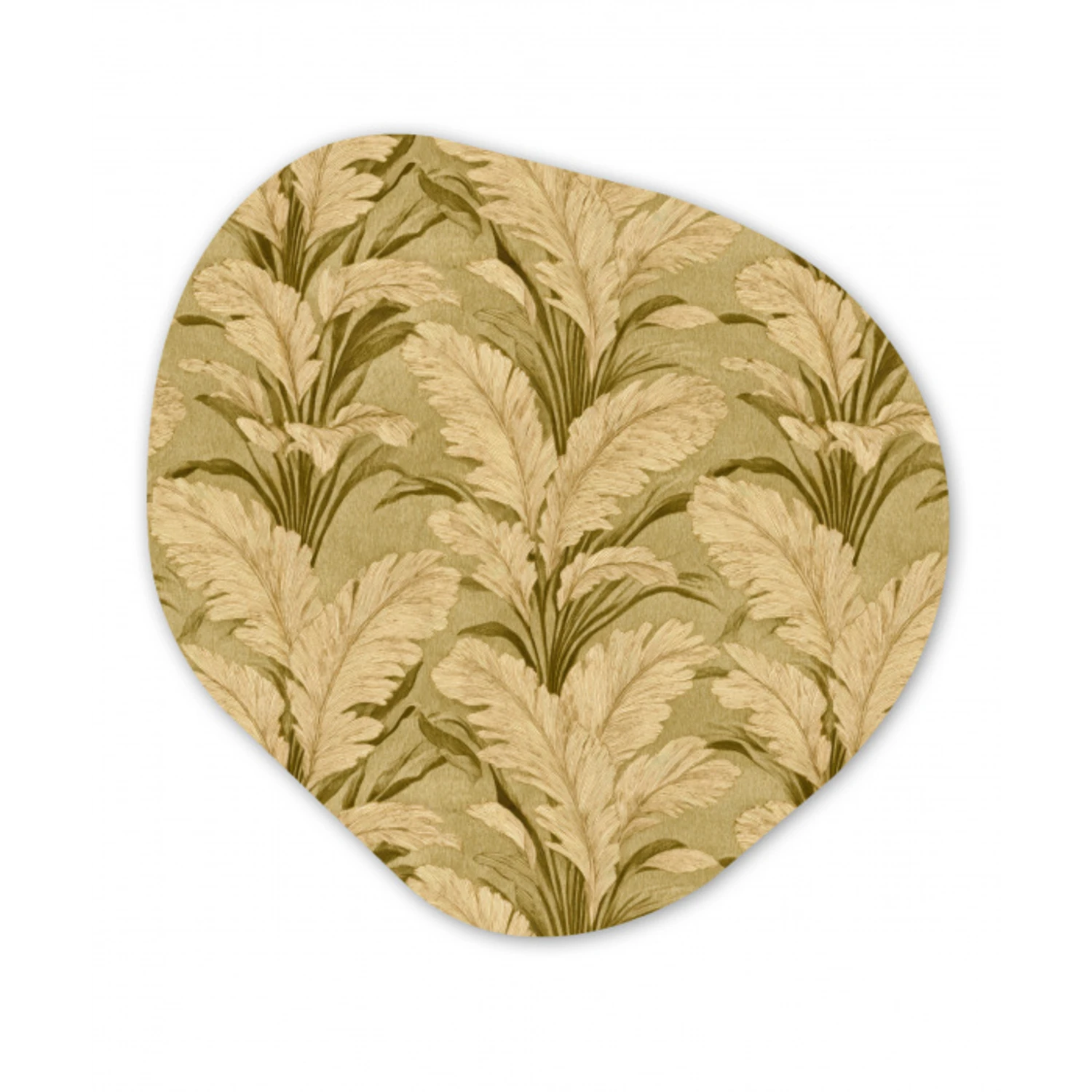 Palmbladeren - Klassiek - Groen Wandcirkel Organisch Forex 3mm klein 629 -3d