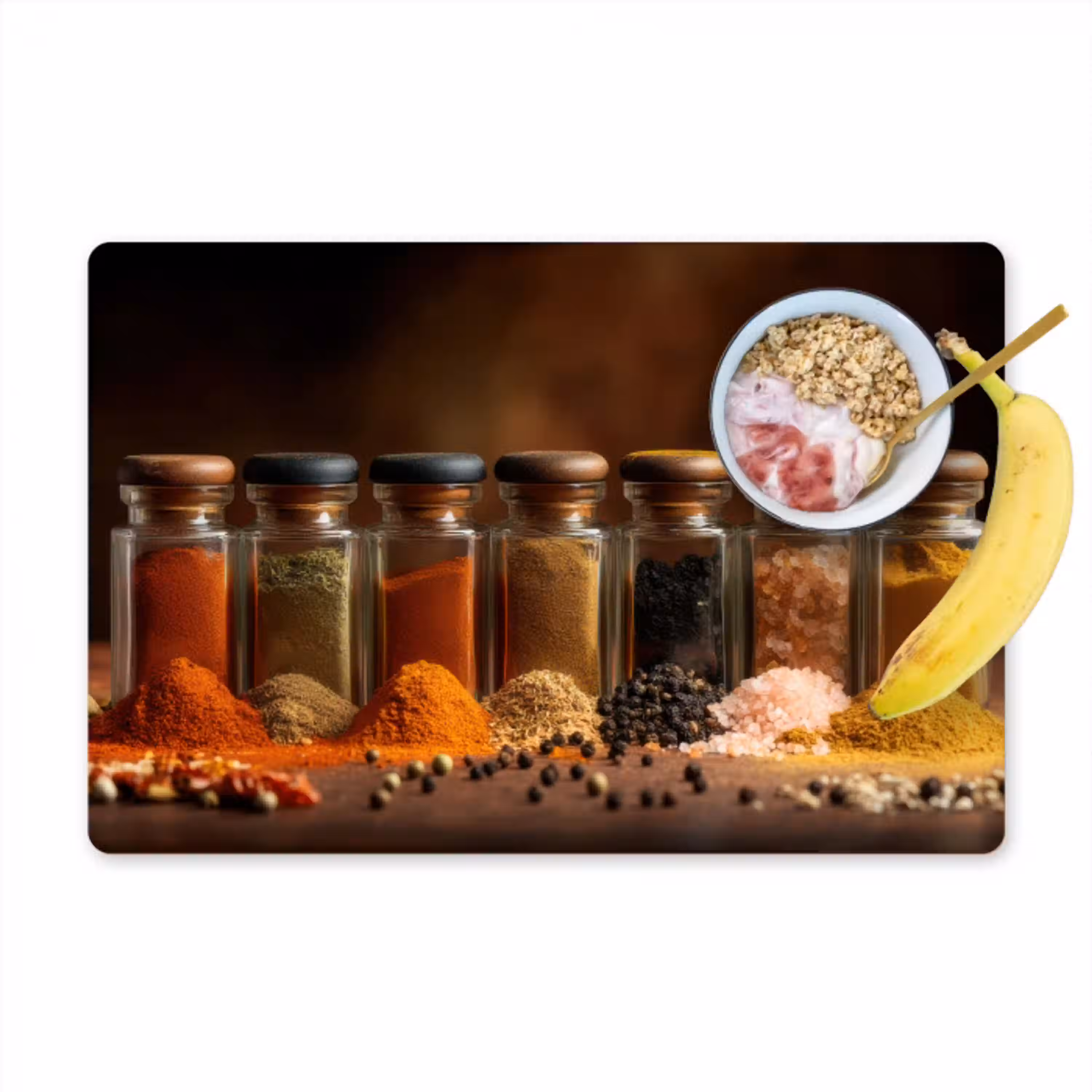 Potjes - Kruiden - Specerijen - Korrels Placemat vinyl groot -zzzproduct_Kitchenyeah-website