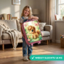 Paard - Bloemen - Vlinders Kinderkoffer - Roze klein -sfeer2_NL