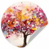 Aquarel - Boom - Kunst - Abstract Wandcirkel behangsticker klein -3d