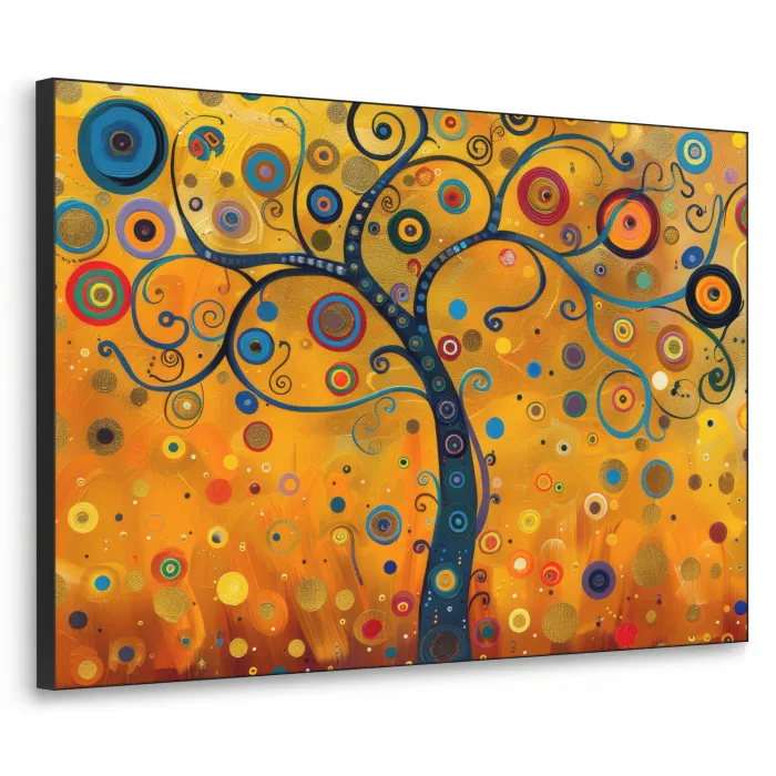 Abstract - Boom - Levensboom - Modern Textielframe - compleet frame klein -3d