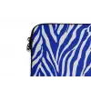 Zebra - Patroon - Kobalt - Blauw laptophoes neopreen klein 279 -detail