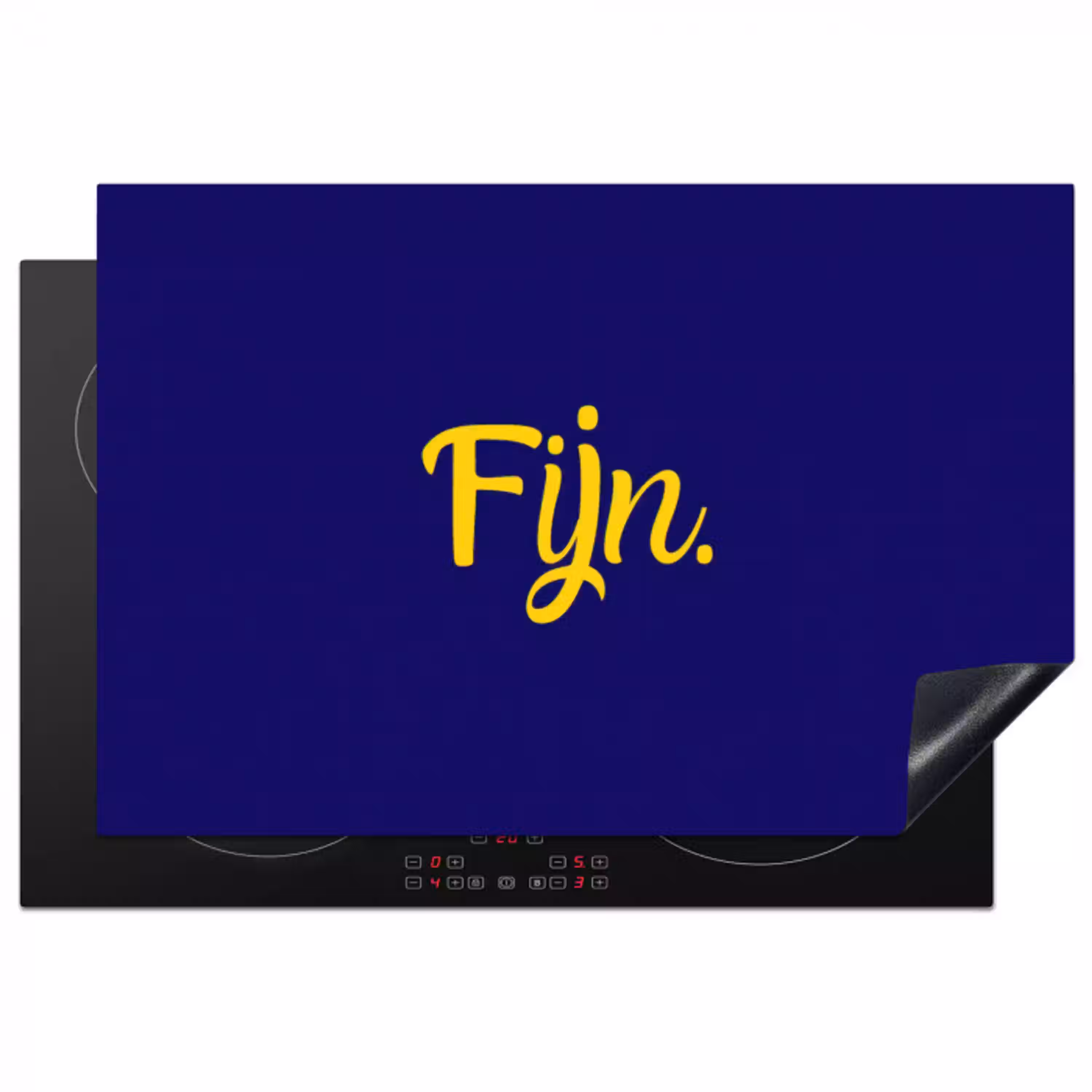 Blauw - Geel - Fijn Inductie beschermer vinyl 3mm klein -3d