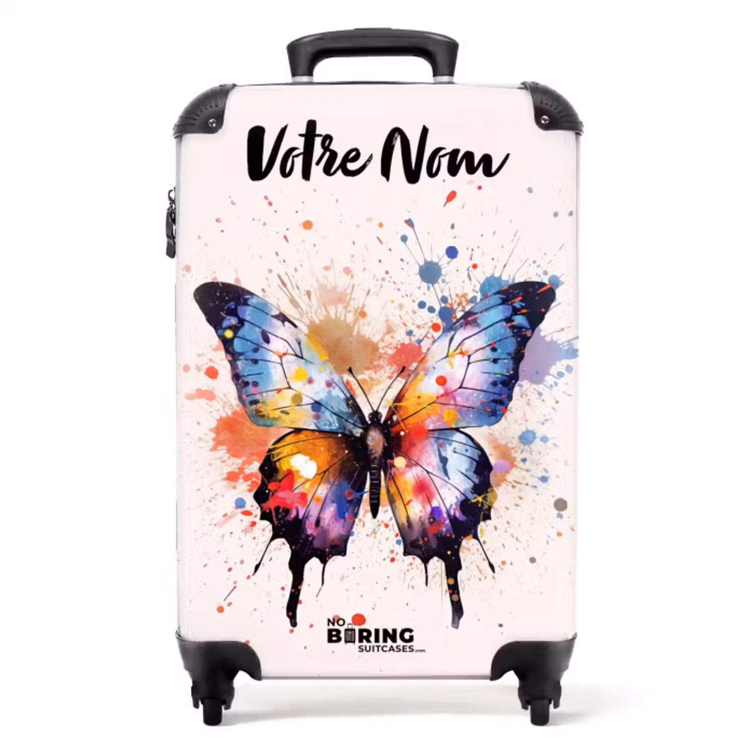 Valise avec nom - Explosion du papillon
