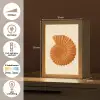 Schelp - Oranje - Ribbels Light Box met kabel (Tafellamp) klein -USP_NL