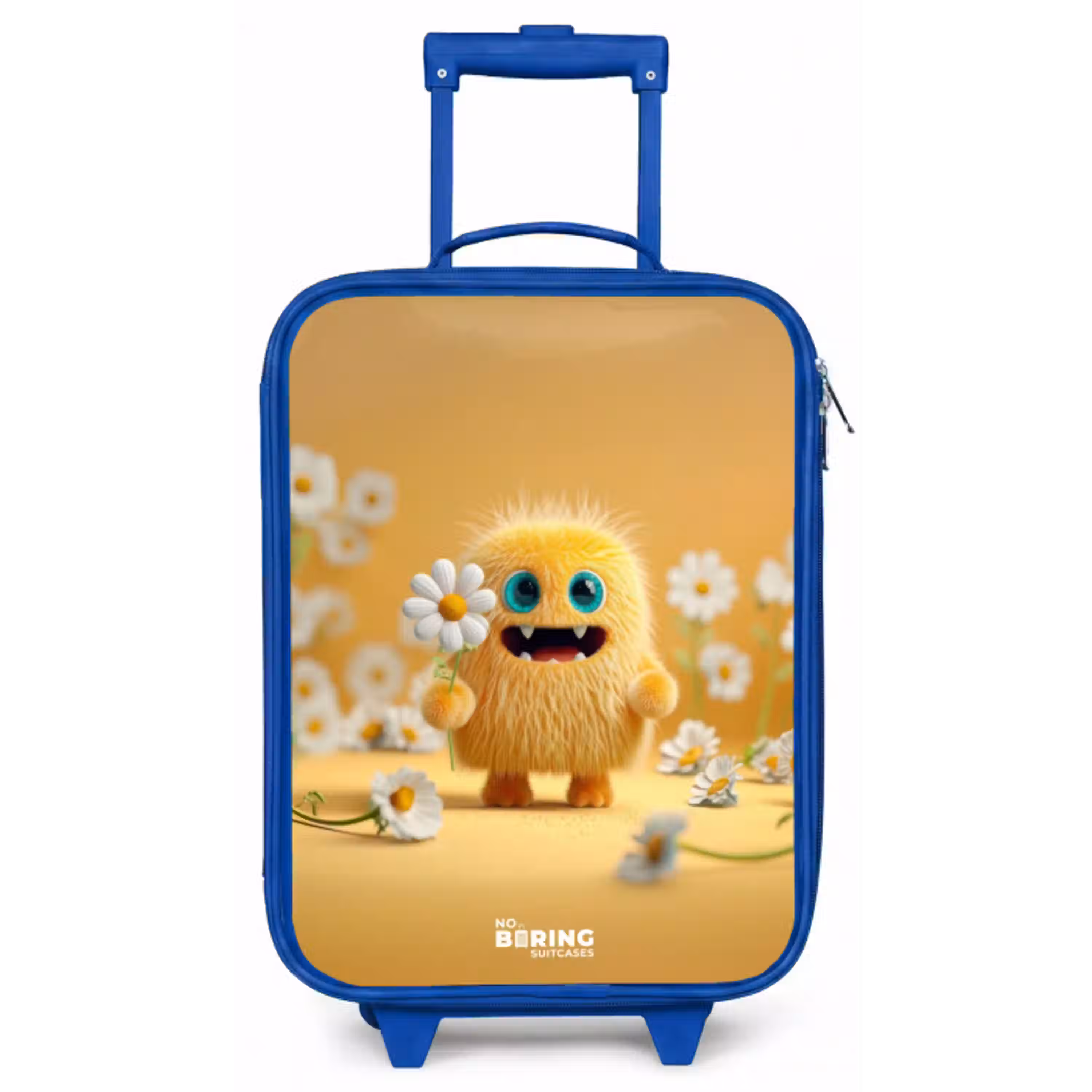 Monster - Wezen - Bloem - Geel Kinderkoffer - Blauw klein -zz3dotto