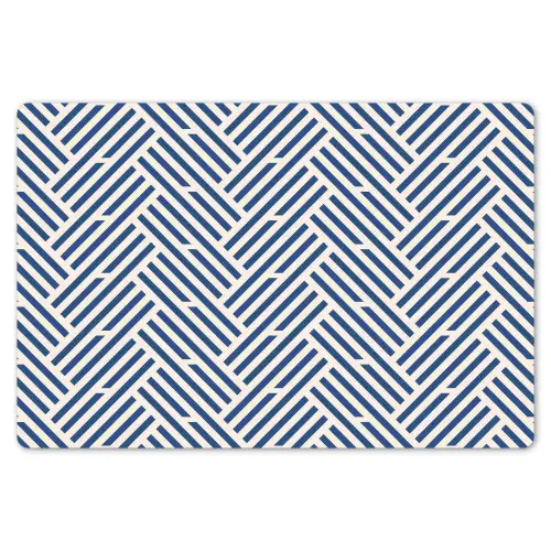 Crème - Blauw - Strepen - Patroon Placemat vinyl groot 368 -zzsfeer1_Kitchenyeah-website