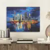 Skyline Toronto - Modern - Stadslicht - Blauw PET vilt klein -sfeer1