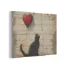 Street art - Kat - Ballon - Graffiti - Banksy PET vilt klein -3d