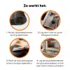 Boedhha - Penseelstreken - Goud - Abstract Inductie beschermer vinyl 3mm klein -zzzzzzz-td-werking