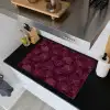 Bloemen - Patroon - Bordeauxrood Inductie beschemer met haakjes klein 777 -sfeer1