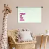 Focus on the good - Beige - Roze Wandkleed katoen klein -wsfeer5_kind