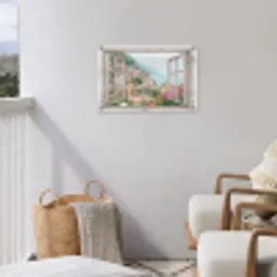 Uitzicht op Positano tuinposter los doek klein -sfeer8