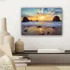 Strand - Zonsondergang - Natuur - Zee - Landschap canvas 2cm klein -sfeer6