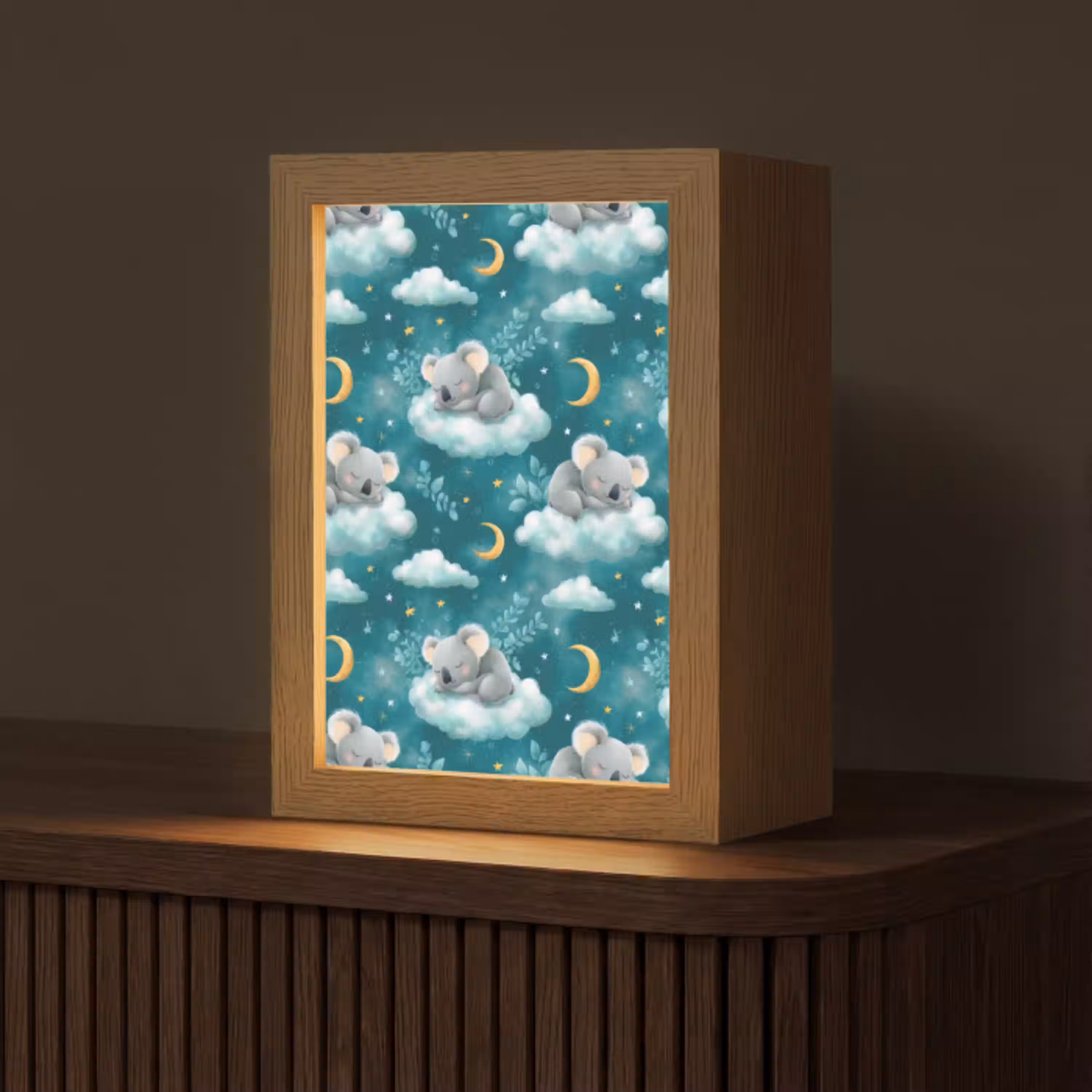 Koala's - Betoverend - Blauw Light Box met kabel (Tafellamp) klein 925 -z3d_website