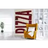 Pizza - Vintage - Decoratie - Japandi fotobehang vinyl groot -stoel