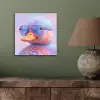 Eend - bril - Pastel aluminium wit klein -sfeer2