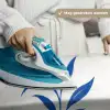 Bloem - Blaadjes - Minimalistisch - Blauw Wandkleed katoen klein -sfeer9