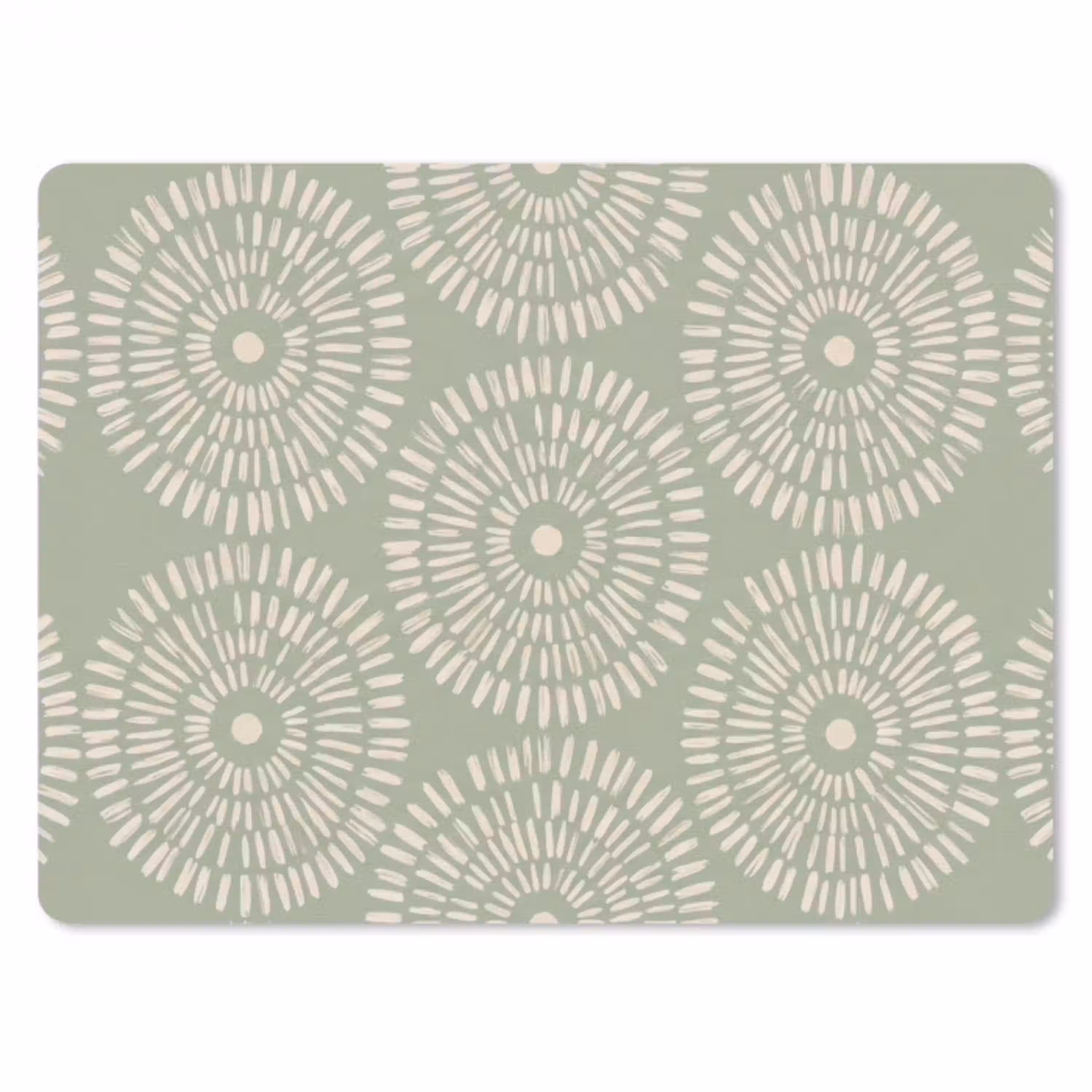 Patroon - Cirkels - Abstract - Modern - Groen muismat rubber klein -3d