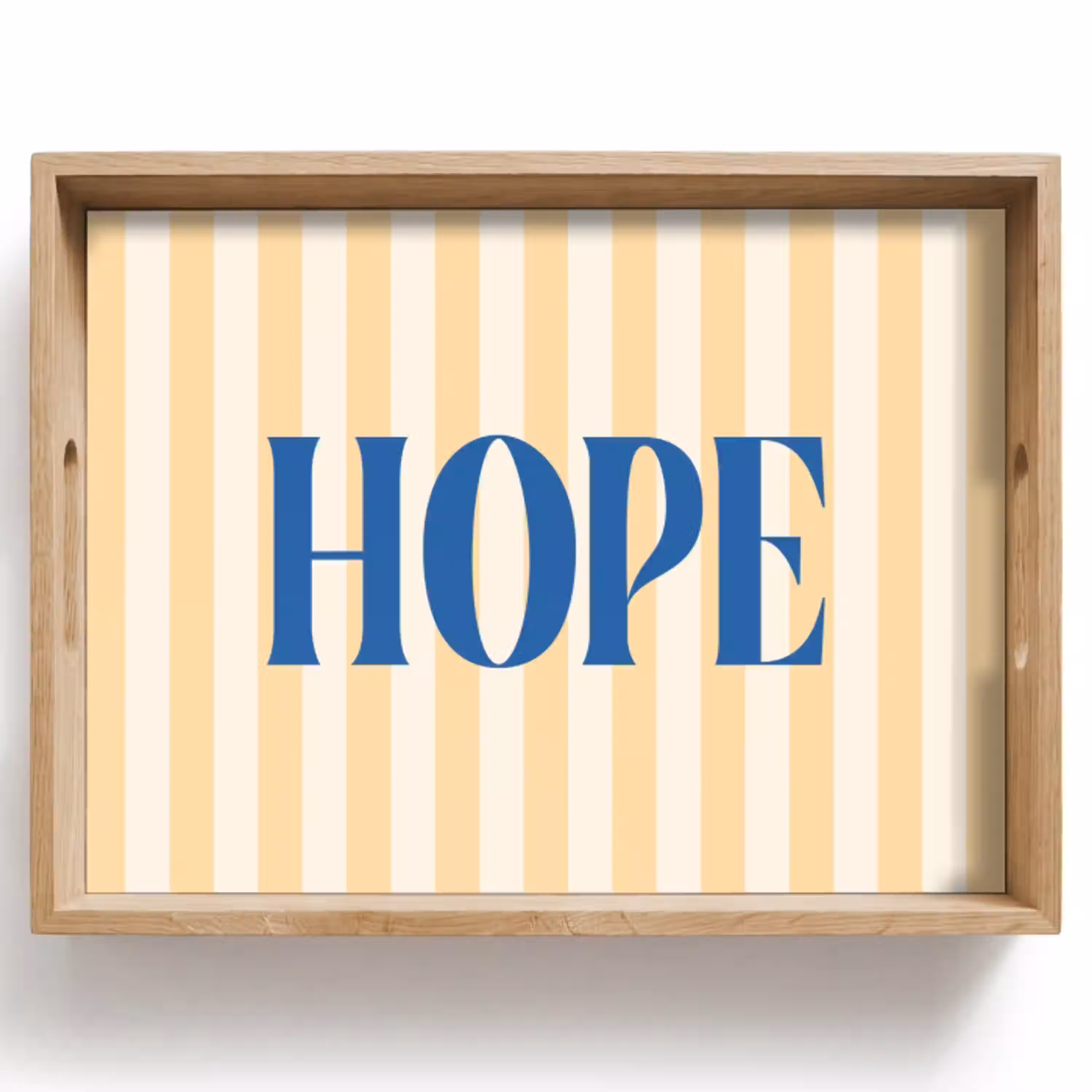 Blauw - Geel - Strepen - Hope Dienblad Rechthoek middel -z3d_shopping