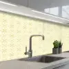 Patroon - Subtiel - Geel keuken achterwand 2 middel 871 -3d_schuin