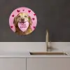 Hond - Kiss- Valentijn - Hartjes KitchenYeah - Keuken - Wandcirkel Forex klein -sfeer1