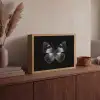 Vlinder - Grijs - Mysterieus Light Box met batterij (Wandlamp) middel -sfeer2