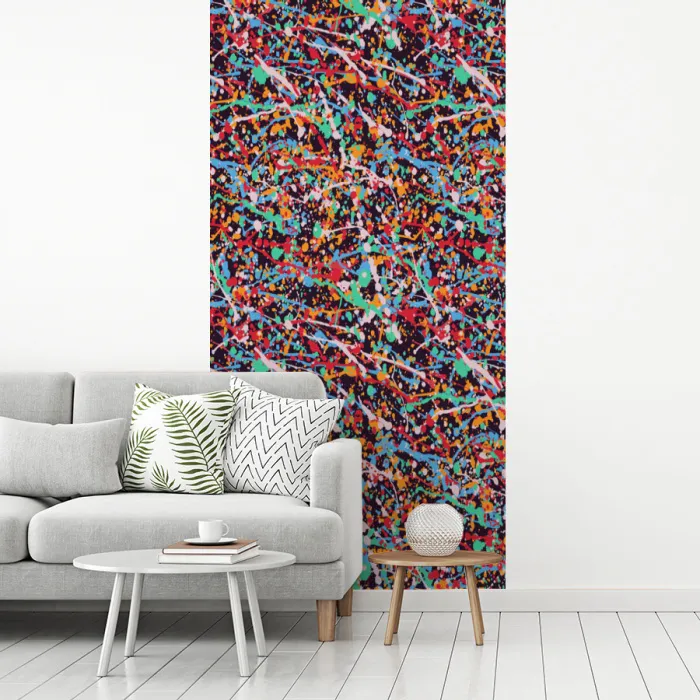 Spat - Abstract - Waterverf - Multi fotobehang vinyl groot 64 -woonkamer