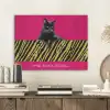 Kat - Baas - Roze - Tijgerprint PET vilt klein -sfeer1
