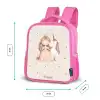 Prinses en een eenhoorn in pastel kleuren Kinderrugzak - Roze middel -productfoto_formaten