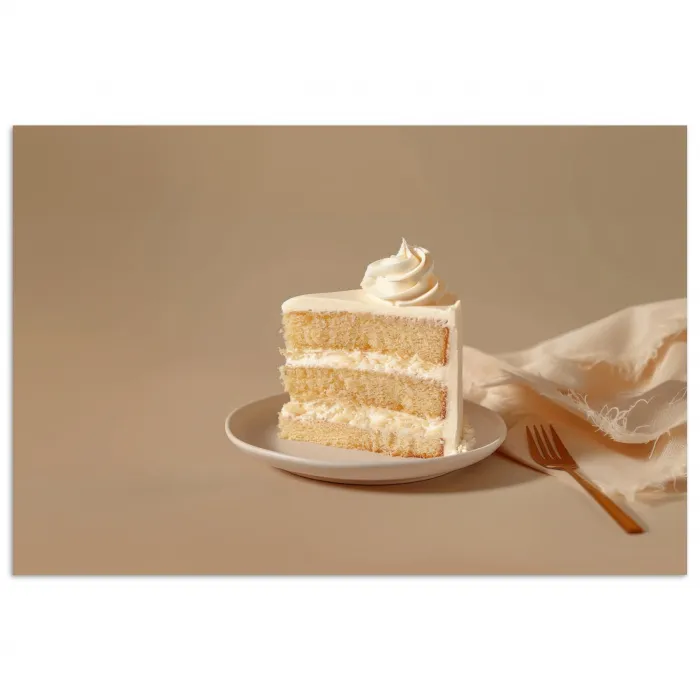 Vanilletaart - Cake - Romig poster papier klein -3d