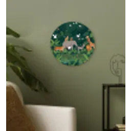 Tropisch - Jungle -  Groen Wandcirkel kunststof plaat 5mm dik klein -sfeer3