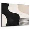 Abstract - Japandi - Beige - Modern Textielframe zwart klein -3d