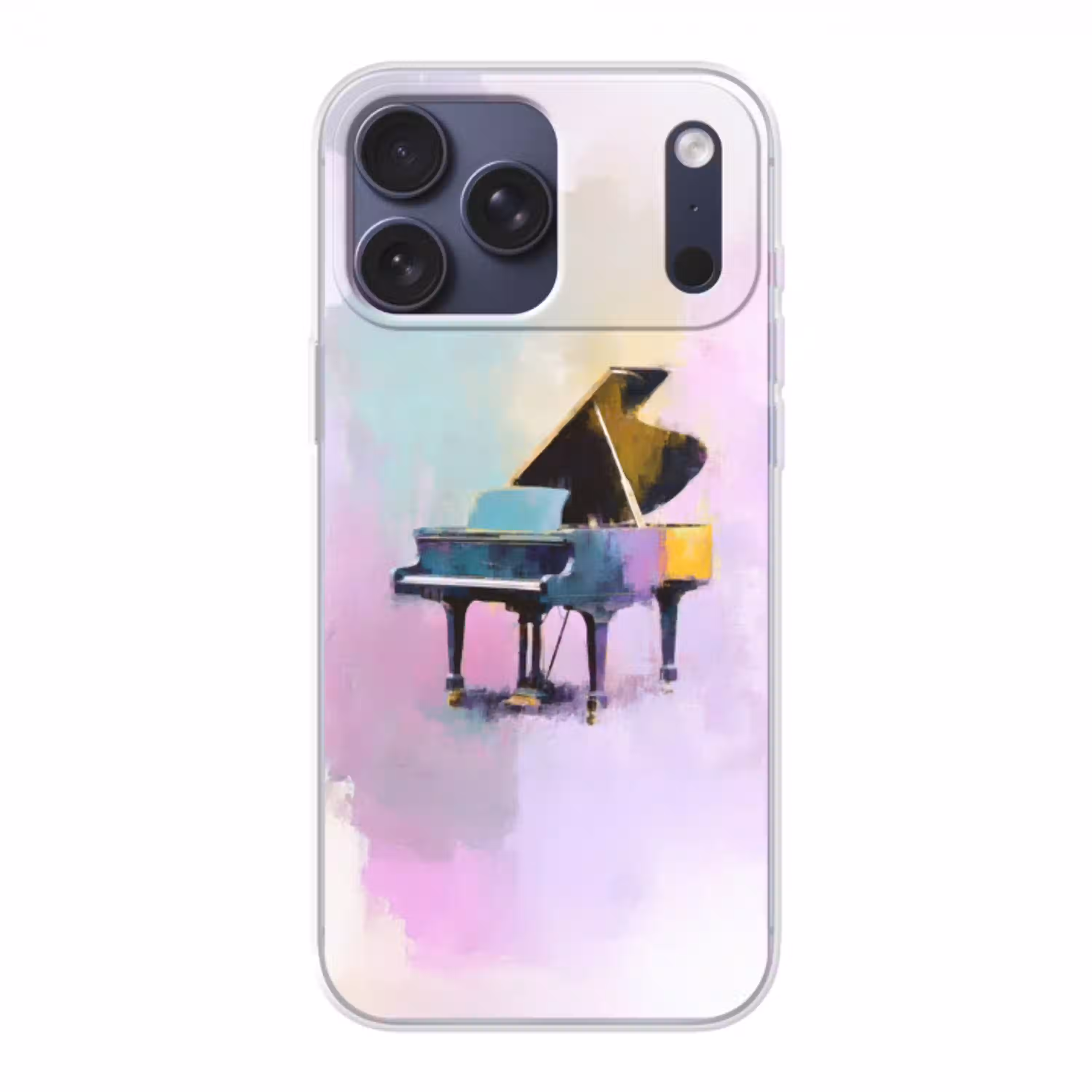 Piano - Pastel - Elegant - Dromerig Telefoonhoesje iPhone 17 Pro Max klein -3d