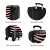 Zebrastrepen op roze NBS - Handbagage koffer - Volwassenen Unisex middel zzzzzzzbolletjes_ENG