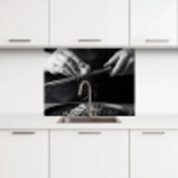 Kaas - Pasta - Rasp keuken achterwand 2 middel -3d