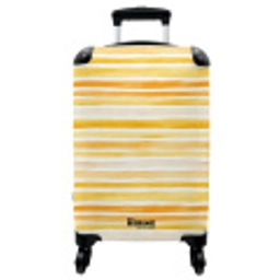 Strepen patroon geel NBS - Handbagage koffer - Vrouwen middel -3d