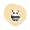 Panda - Beige - Minimalistisch Wandcirkel Organisch Forex 3mm klein -3d
